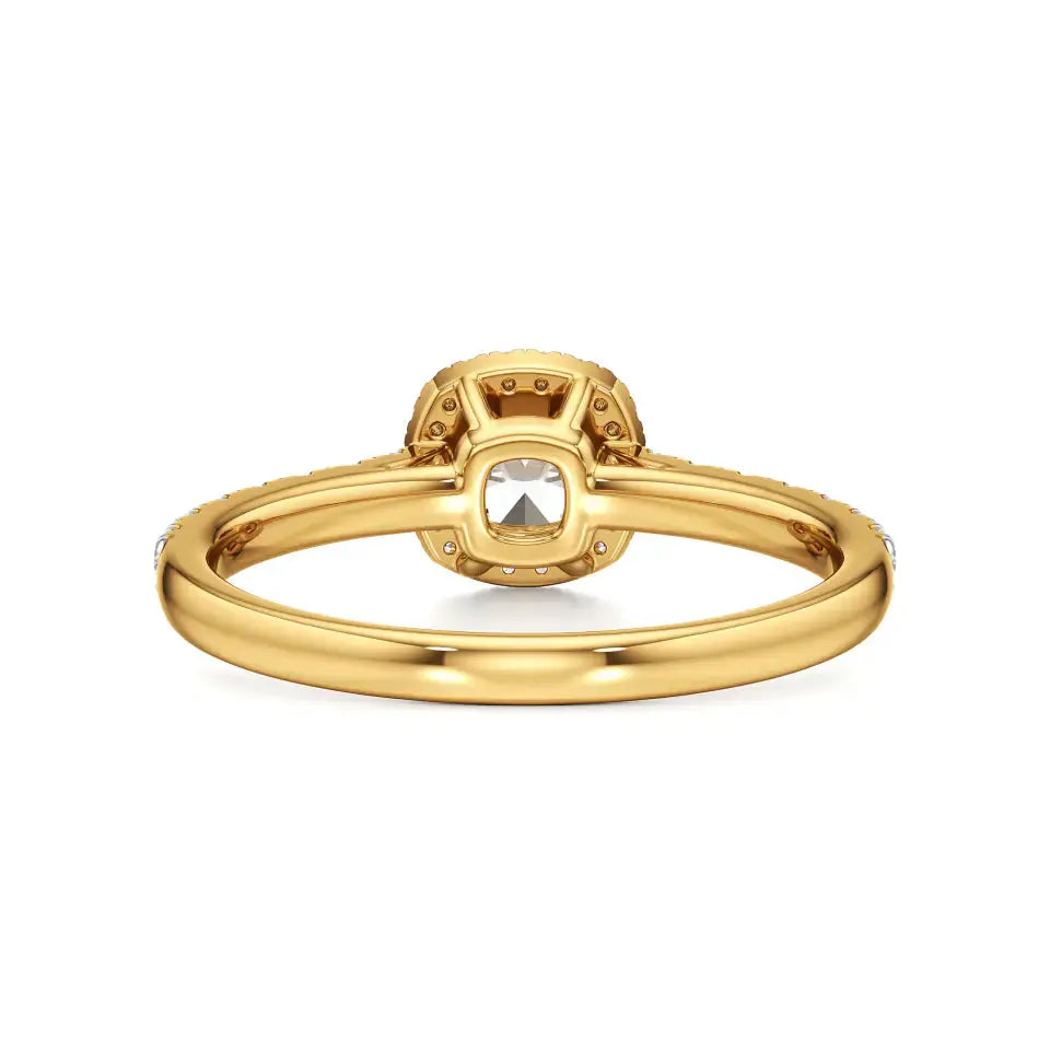 Mira | Cushion-cut Lab-Grown Diamond Halo Ring - Nivara
