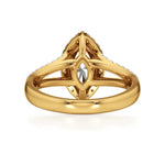 Mira | Marquise Cut Solitaire with Halo around it - Nivara