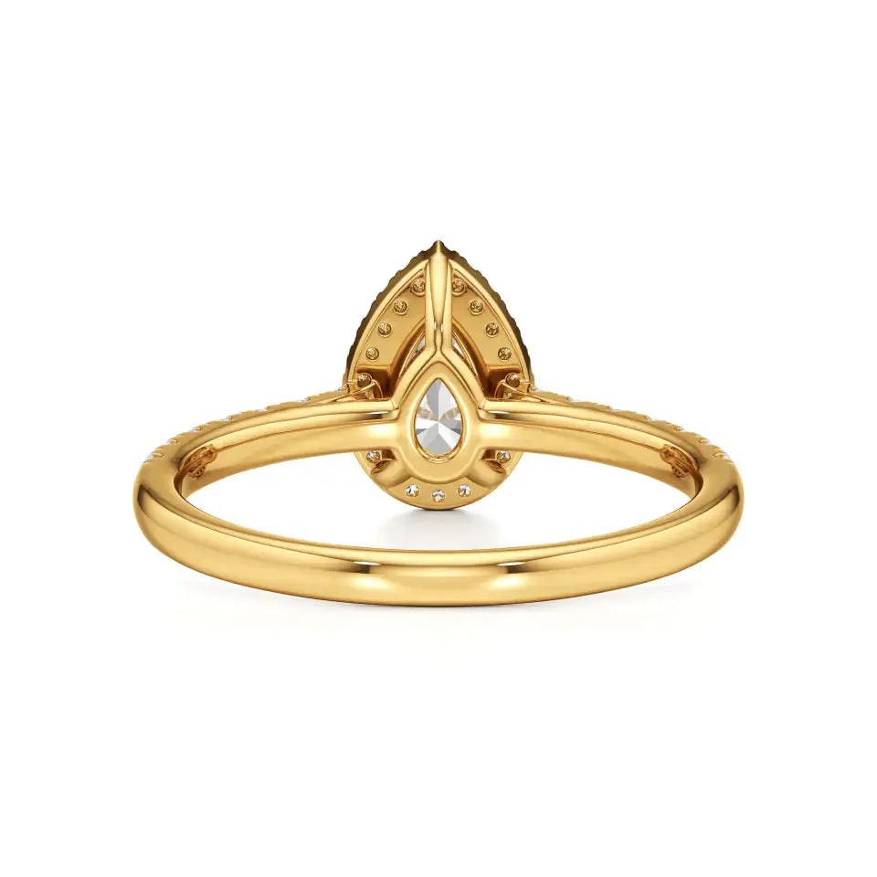 Mira | Round & Pear Lab-Grown Diamond Halo Ring - Nivara