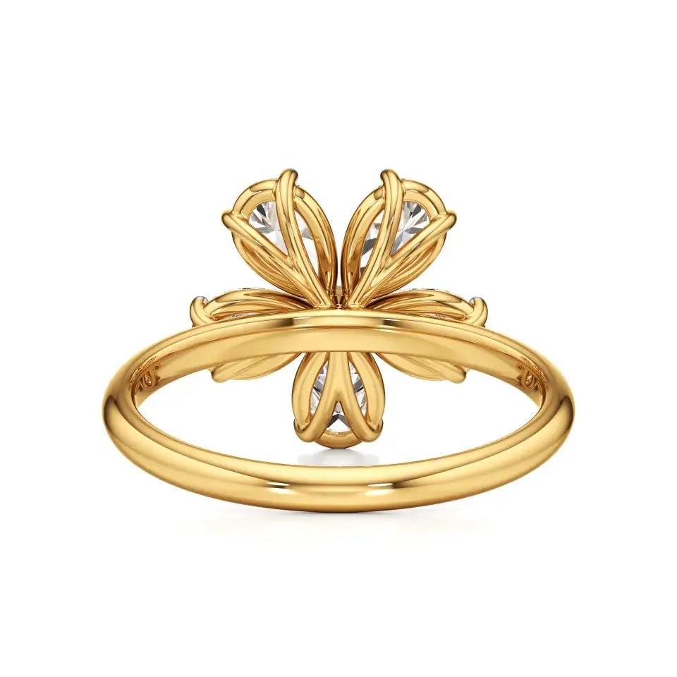 Flora | Pear Diamonds in Flora Design - Nivara