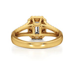 Mira | Round & Emerald Lab-Grown Diamond Halo Ring - Nivara