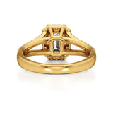Mira | Round & Emerald Lab-Grown Diamond Halo Ring - Nivara