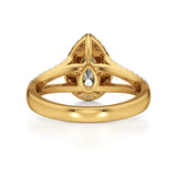 Mira | Pear Cut Solitaire with Halo - Nivara