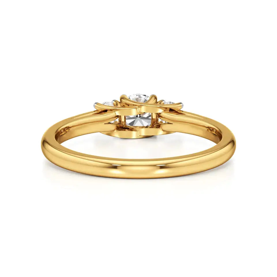 Aria | Round Lab-Grown Diamond Three-Stone Ring - Nivara