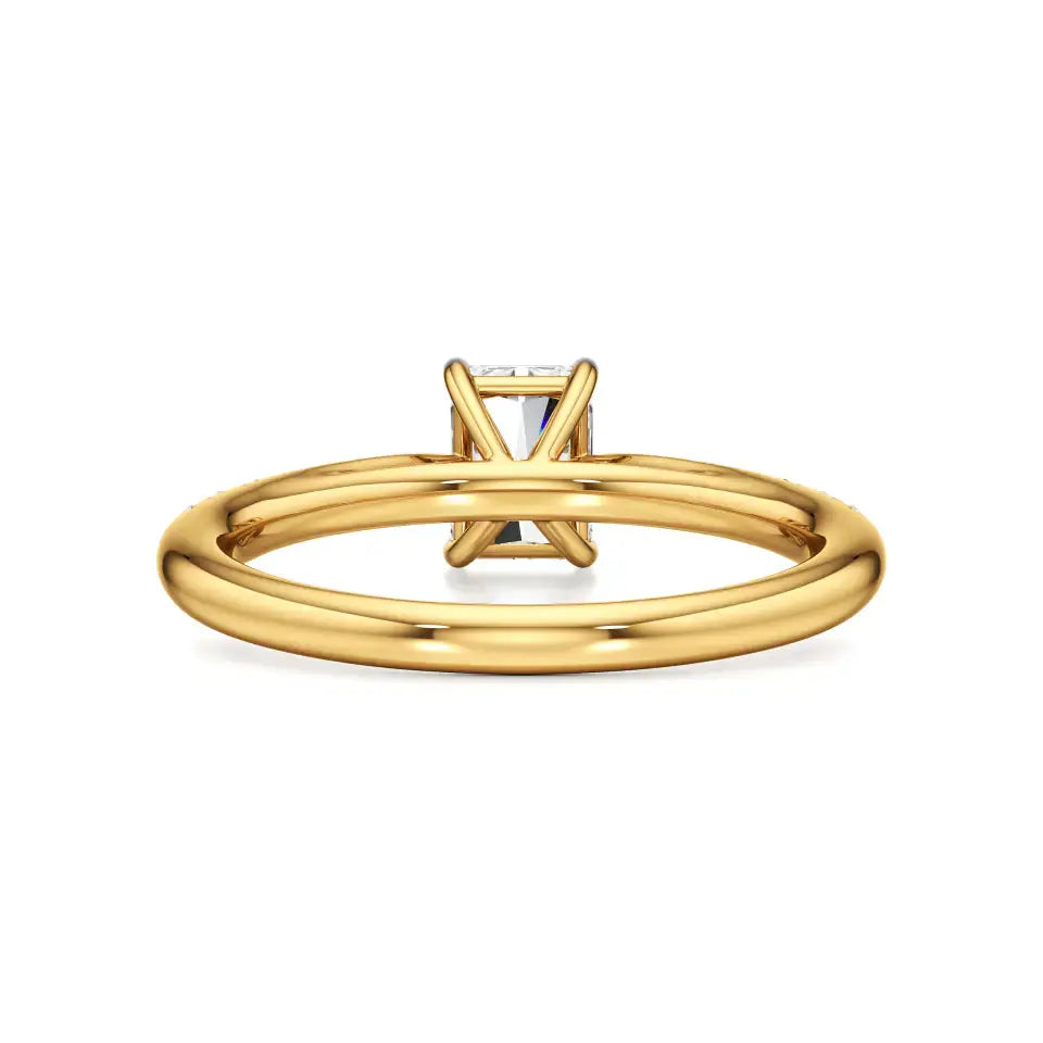 Amara | Round & Emerald Lab-Grown Diamond Ring - Nivara