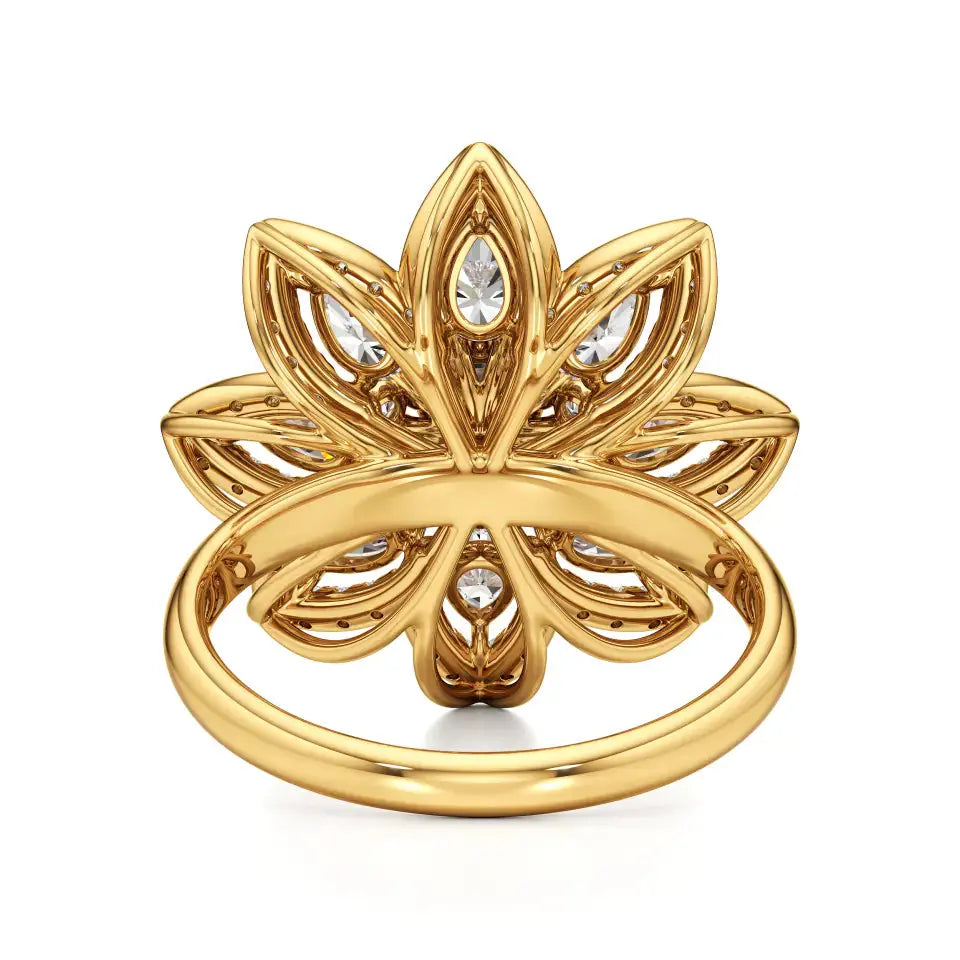 Flora | Round & Pear Lab-Grown Diamond Ring - Nivara