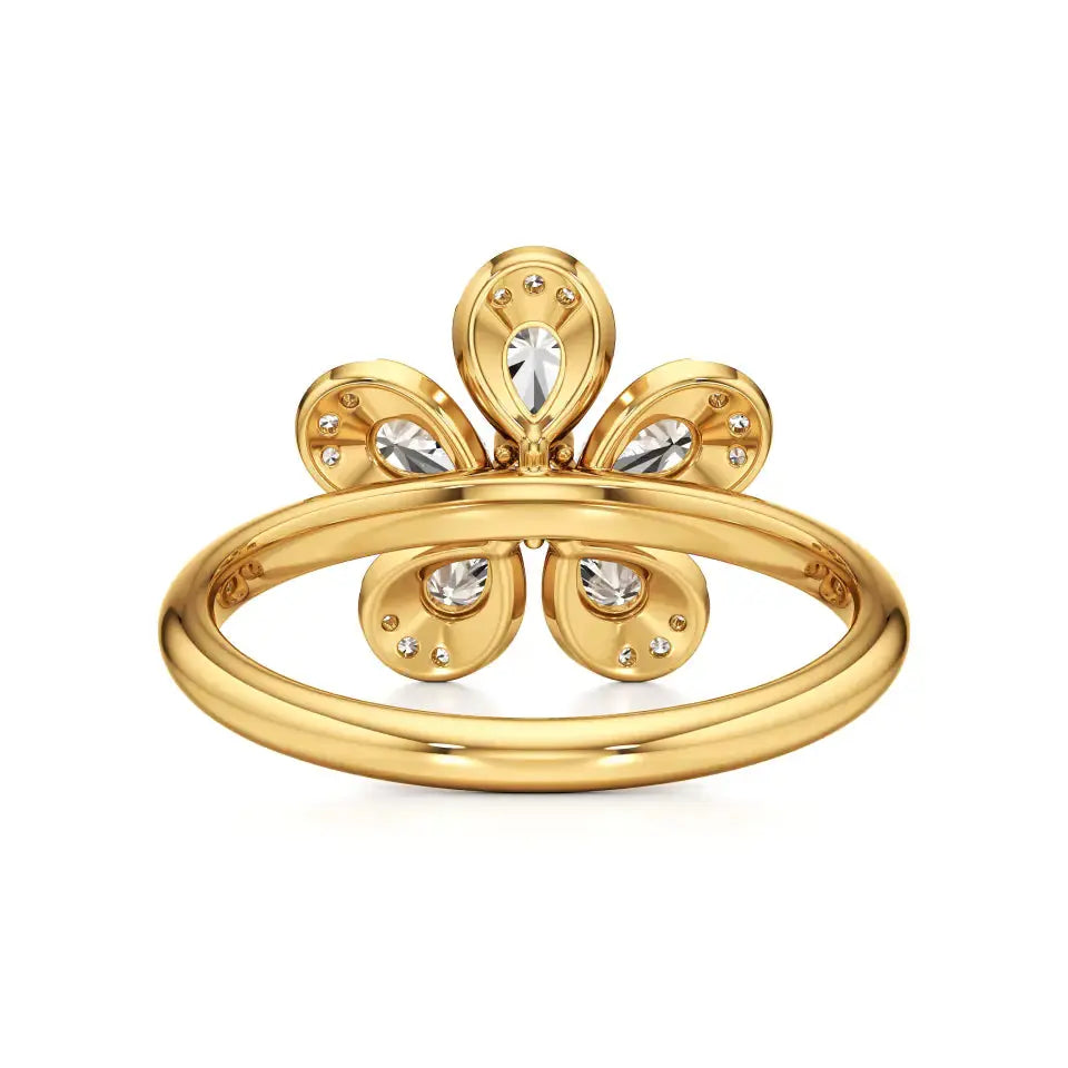 Flora | Round & Pear Lab-Grown Diamond Ring - Nivara