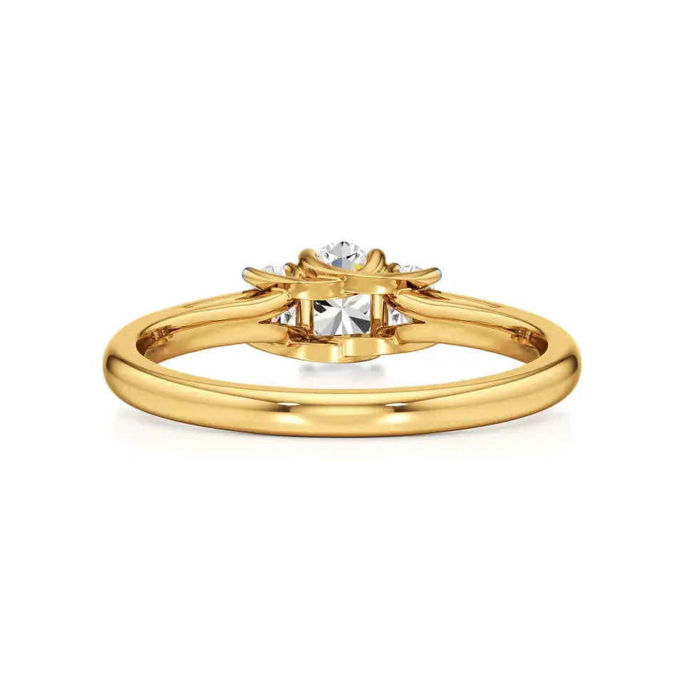 Aria | Oval Lab-Grown Diamond Three-Stone Ring - Nivara
