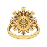 Flora | Oval-cut Solitaire with Pear & Round Side Stones - Nivara