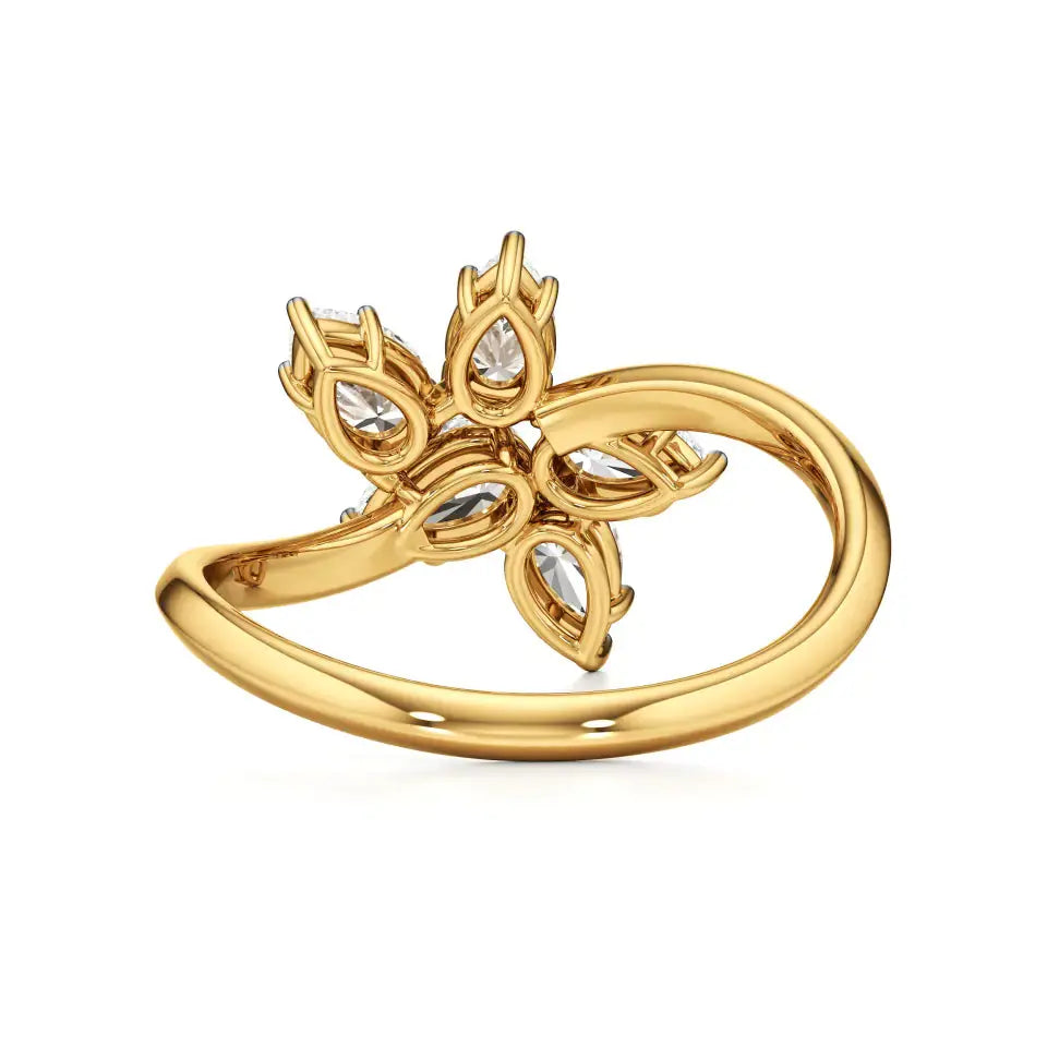 Flora | Pear Diamonds in Flora Design - Nivara