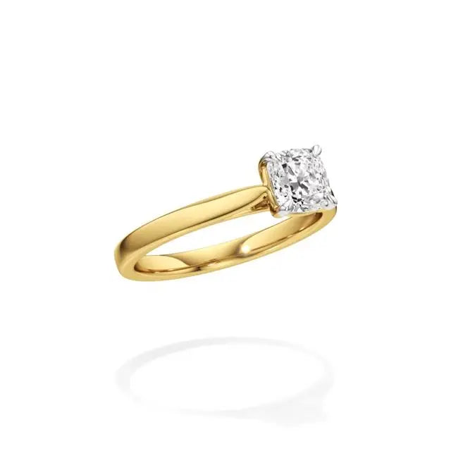 Amora | Cushion Lab-Grown Diamond Solitaire Ring - Nivara