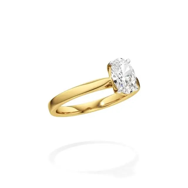 Amora | Oval & Radiant Lab-Grown Diamond Solitaire Ring - Nivara