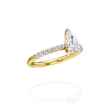 Amara | Round & Pear Lab-Grown Diamond Ring - Nivara