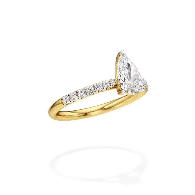 Amara | Round & Pear Lab-Grown Diamond Ring - Nivara