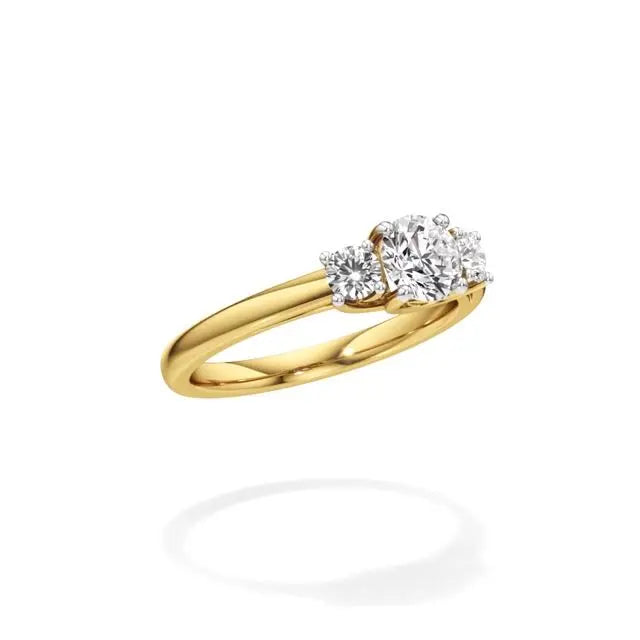 Aria | Round Lab-Grown Diamond Three-Stone Ring - Nivara