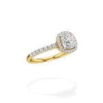 Mira | Cushion-cut Lab-Grown Diamond Halo Ring - Nivara