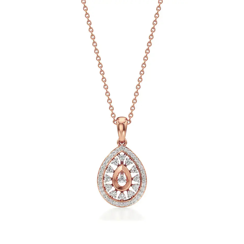 Celesta | Elegant Round Lab Grown Diamonds Cluster Pendant - Nivara
