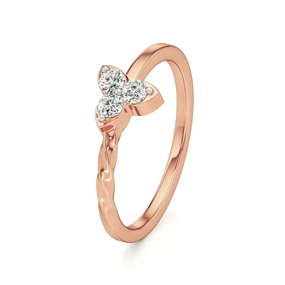 Flora | Lab-Grown Diamond Three-Stone Ring - Nivara
