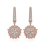 Flora | Round Round Lab-Grown Diamonds Floral Studs - Nivara