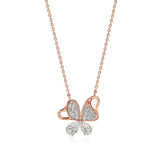 Vanya | Elegant Round Lab Grown Diamonds Butterfly Wings Pendant - Nivara