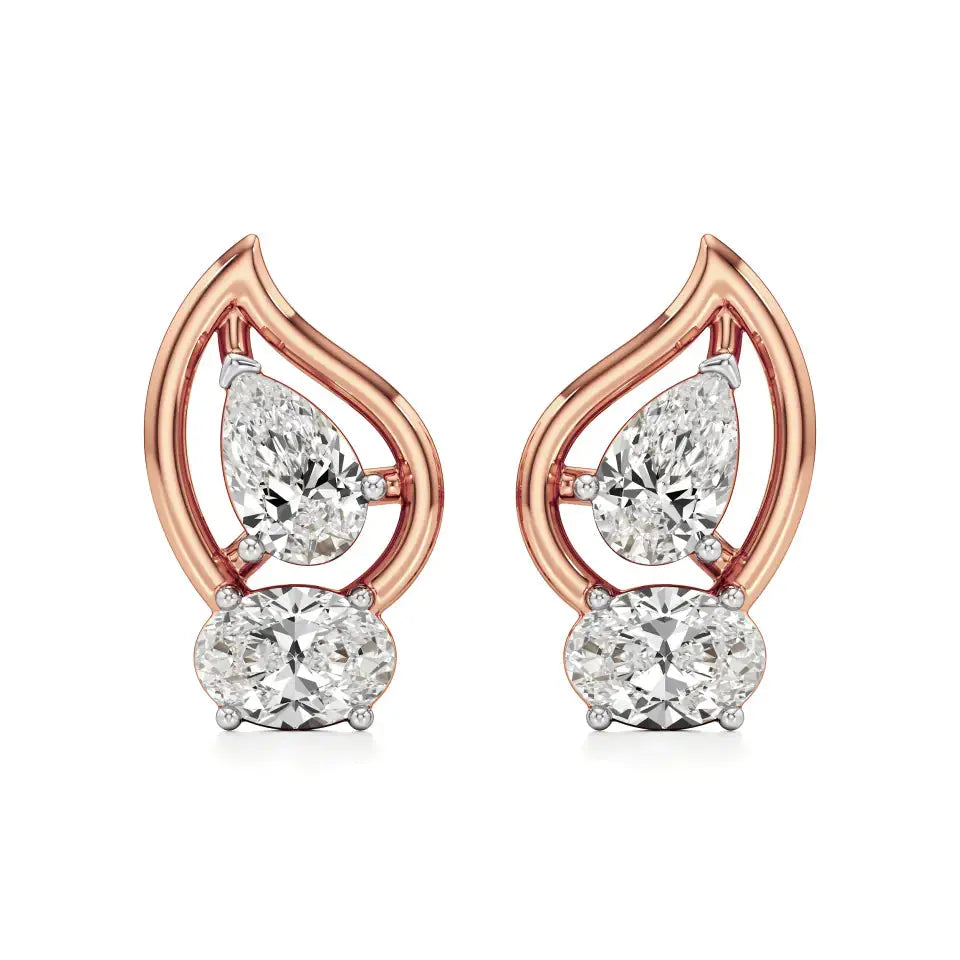 Mode | Pear & Oval Lab-Grown Studs - Nivara