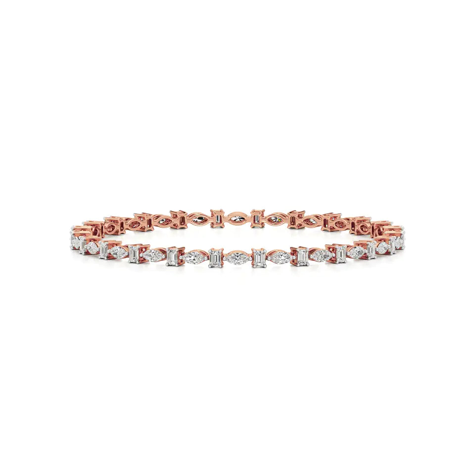 Anek | Marquise & Emerald Lab Grown Diamonds Bangle