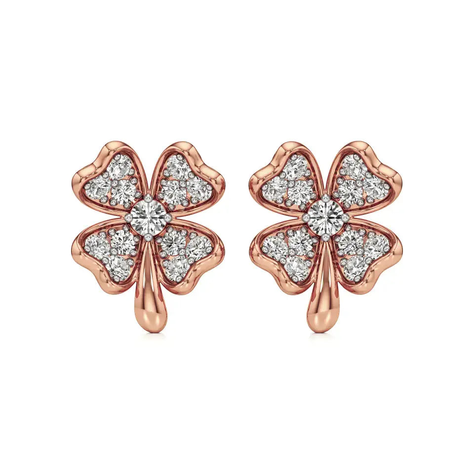Flora | Round Lab-Grown Diamonds Studs - Nivara