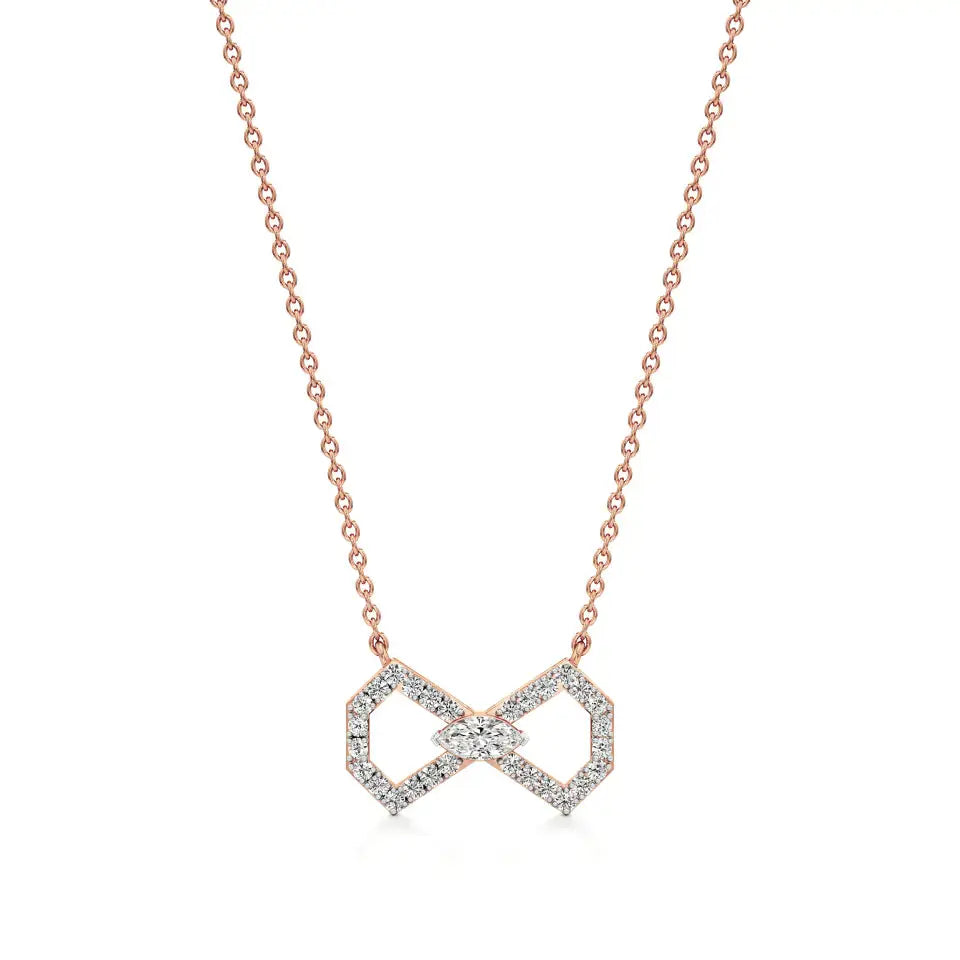 Foreva | Marquise & Round Lab Grown Diamonds Loop Pendant - Nivara