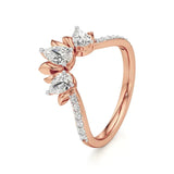 Flora | Round & Pear Lab-Grown Diamond Ring with Pav�� Accents - Nivara