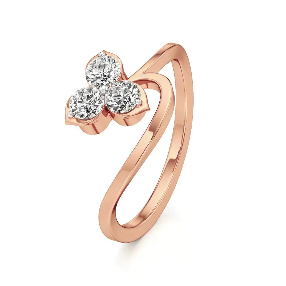 Flora | Lab-Grown Diamond Three-Stone Ring - Nivara