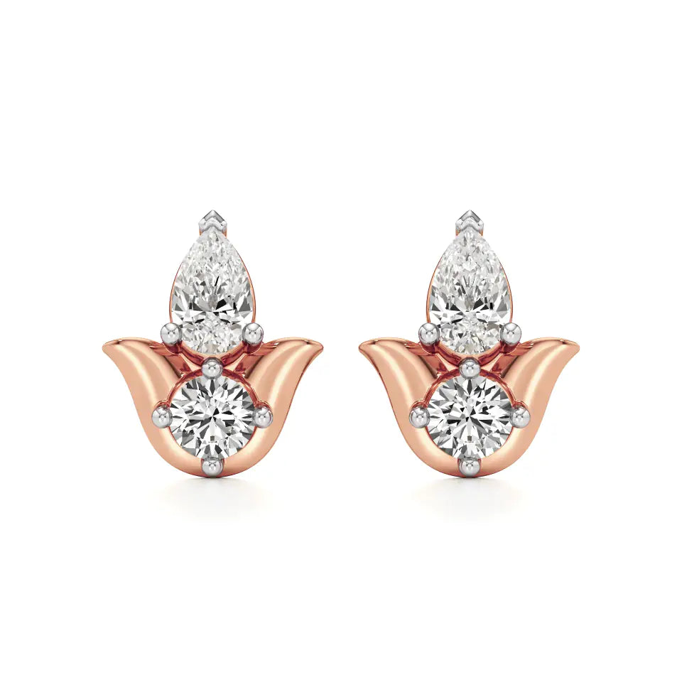 Amaya | Pear & Round Lab-Grown Diamond Duo Studs