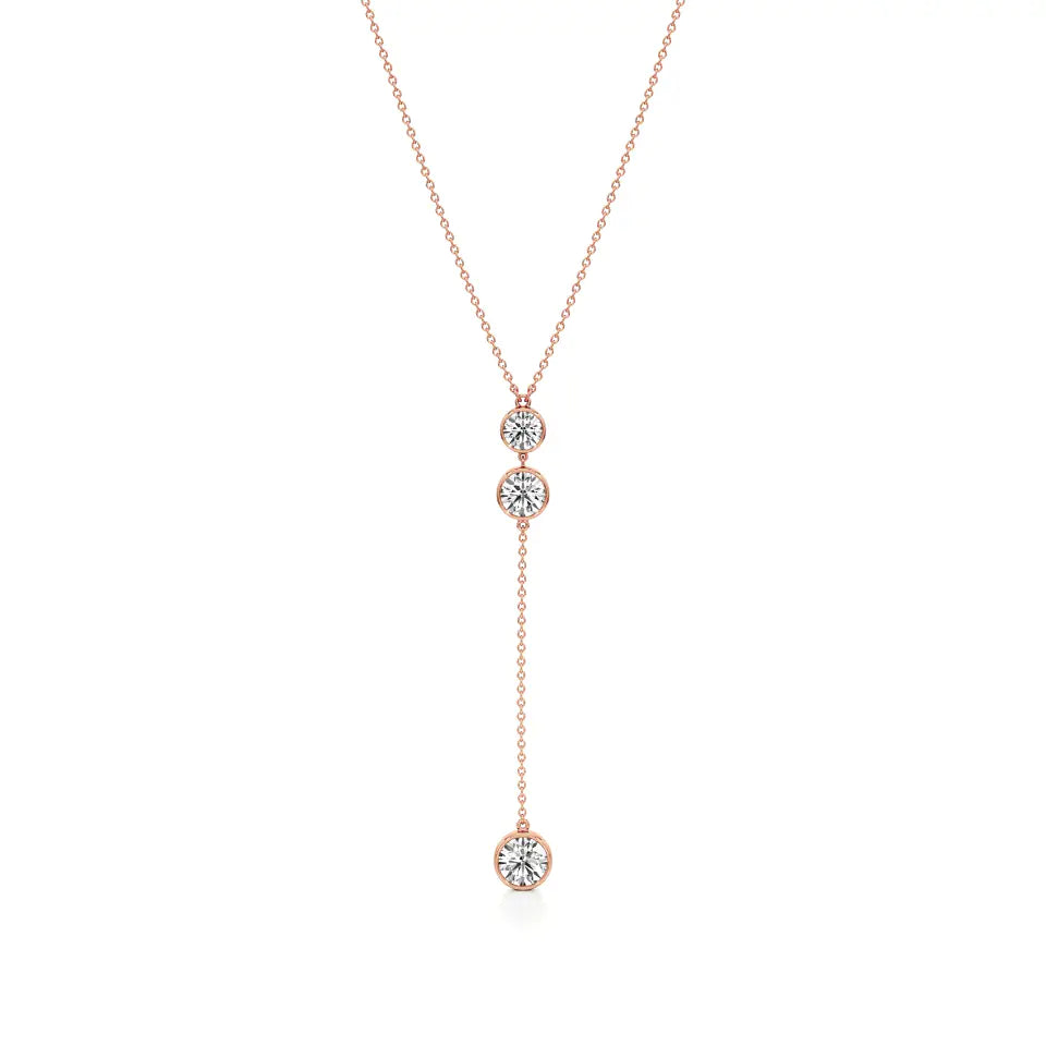 Amora | Round Lab Grown Diamond Bezel Setting Necklace