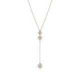 Amora | Round Lab Grown Diamond Bezel Setting Necklace - Nivara