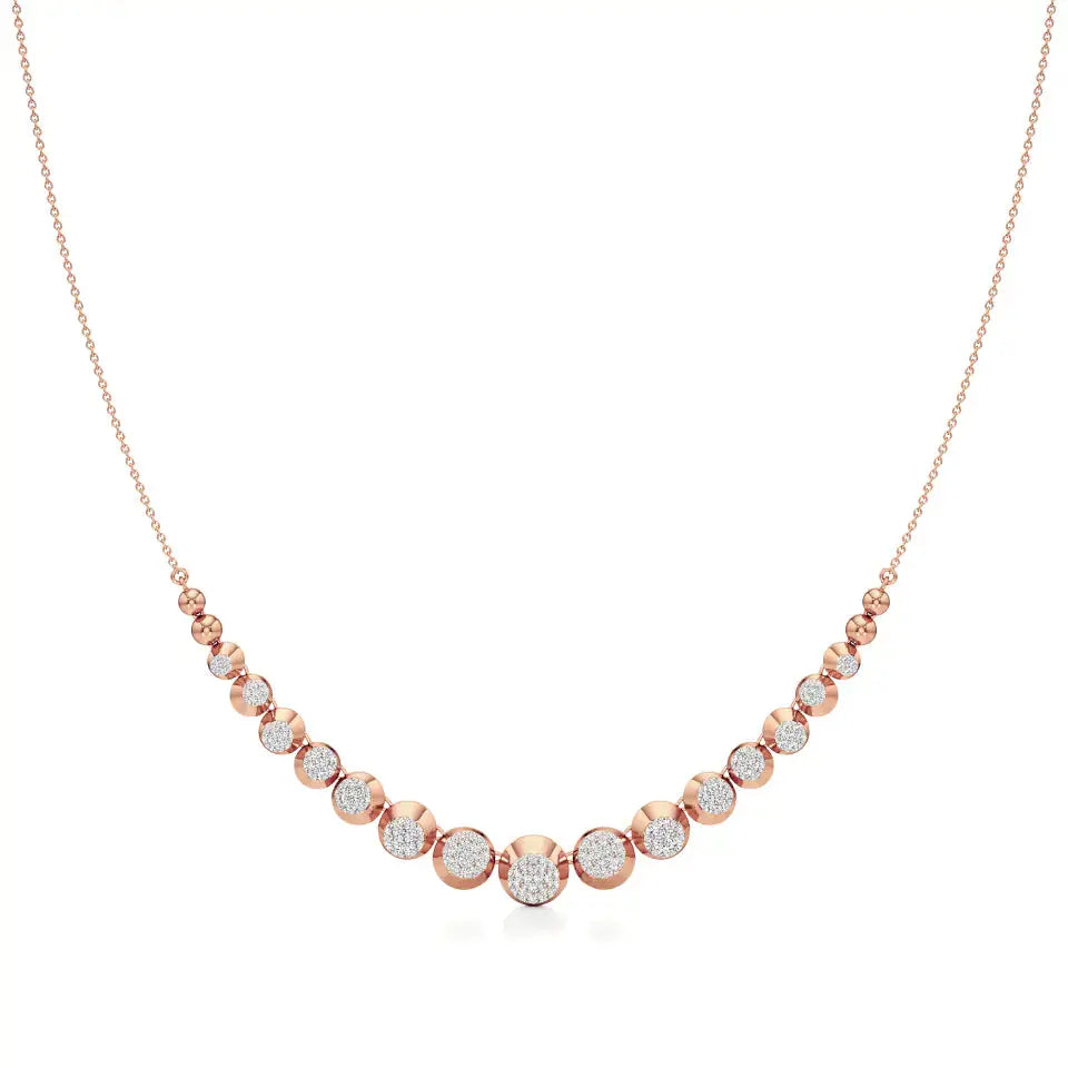 Mode | Elegant Round Lab Grown Diamond Necklace - Nivara