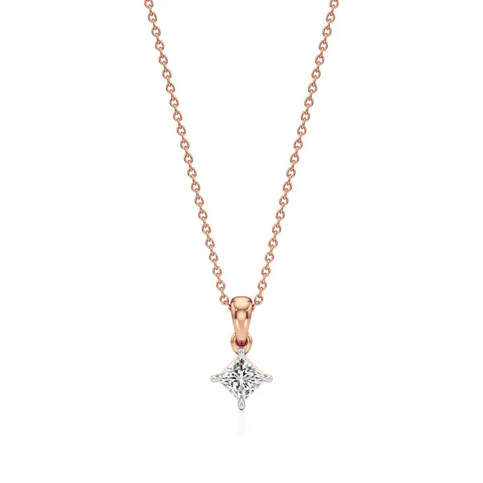 Thea | Princess-Cut Solitaire Lab Grown Diamond Pendant - Nivara
