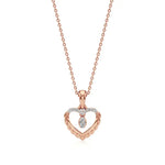 Sneh | Round Lab Grown Diamonds Heart Pendant - Nivara