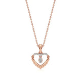 Sneh | Round Lab Grown Diamonds Heart Pendant - Nivara
