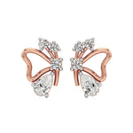 Vanya | Pear & Round Lab-Grown Diamonds Butterfly Studs - Nivara