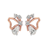 Vanya | Pear & Round Lab-Grown Diamonds Butterfly Studs - Nivara
