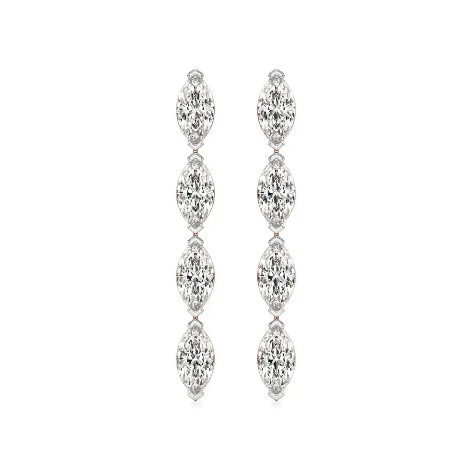 Mode | Marquise Lab-Grown Diamond Danglers - Nivara