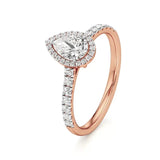 Mira | Round & Pear Lab-Grown Diamond Halo Ring - Nivara