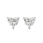 Sia | Three Prong Studs with Heart Shaped Solitaire Lab-Grown Diamond - Nivara