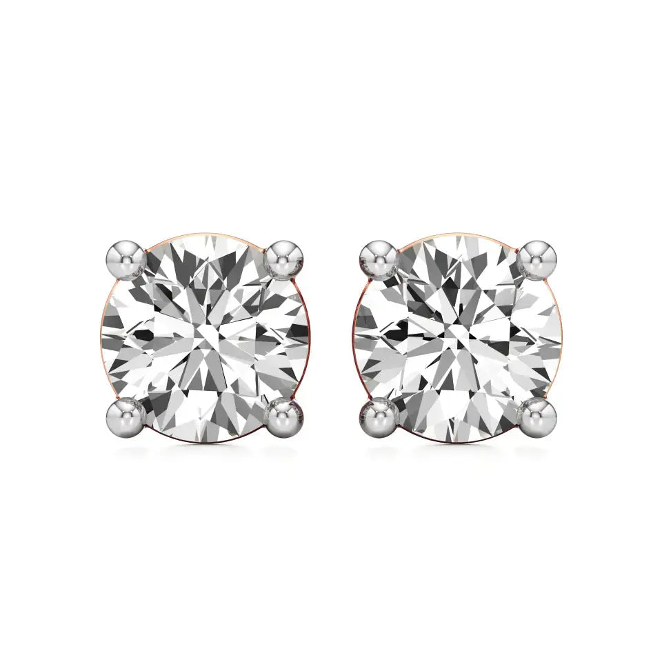 Thea | 4-Prong Round Lab-Grown Diamond Stud - Nivara