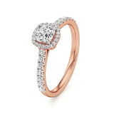 Mira | Cushion-cut Lab-Grown Diamond Halo Ring - Nivara