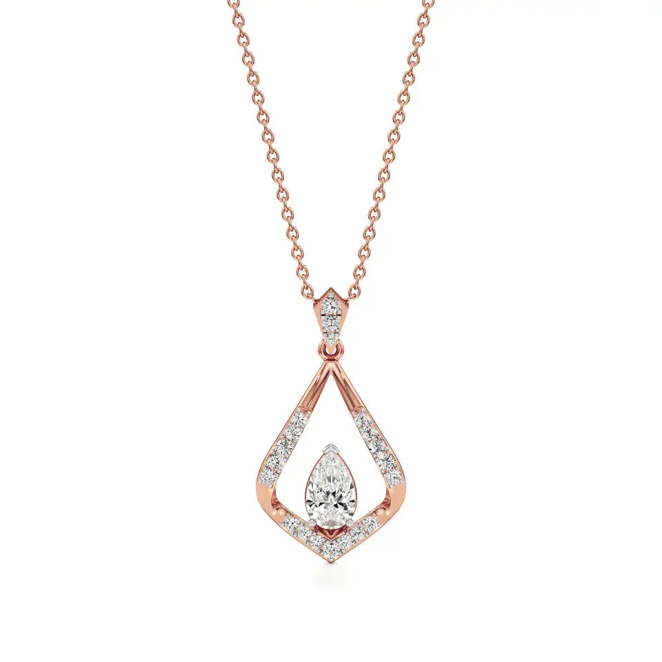 Mode | Pear & Round Lab Grown Diamonds Pendant - Nivara