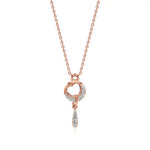 Sneh | Elegant Round Lab Grown Diamonds Heart Pendant - Nivara