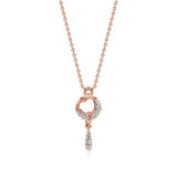Sneh | Elegant Round Lab Grown Diamonds Heart Pendant - Nivara