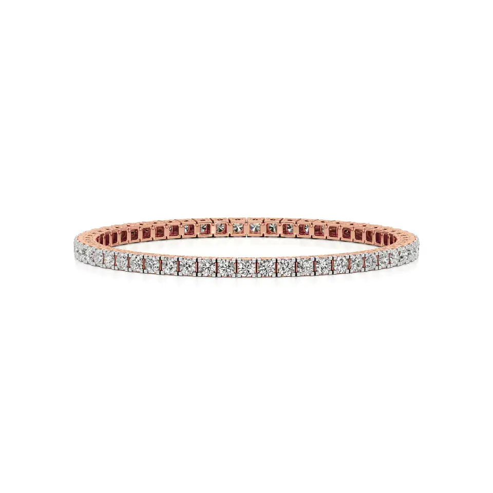 Ishar | Round Lab Grown Diamonds Tennis Bangle - Nivara