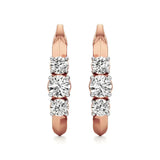 Aria | Trio Round Lab-Grown Diamond Hoop Earrings - Nivara
