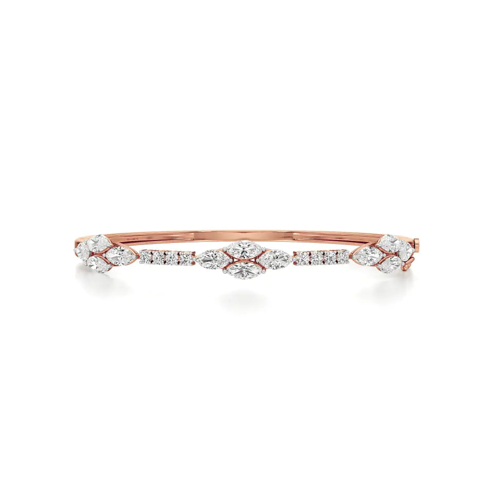 Anek | Classic Marquise & Round Lab Grown Diamonds Bangle